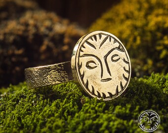 Sunny Image Ring, Sun Symbol, Sun God, Solar Symbol, Sun