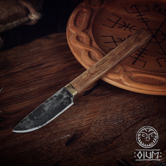 Hand Forged Viking Knife, Rustic Medieval Cutlery