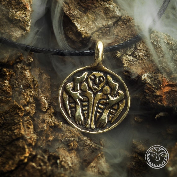 Odin Art Ravens Wotan Huginn Muninn Viking Pendant Asatru Pagan Jewelry Reenactment Nordic Norse Pendant Necklace Solid Rustic Etsy