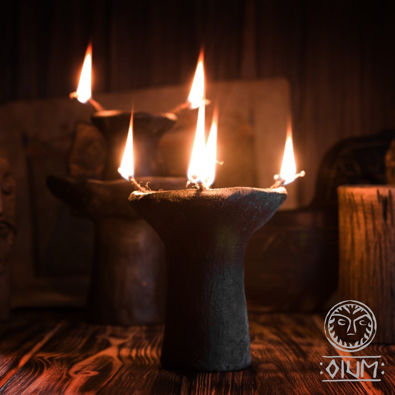 Medieval oil lamp ancient lamp viking pottery lamp viking Etsy