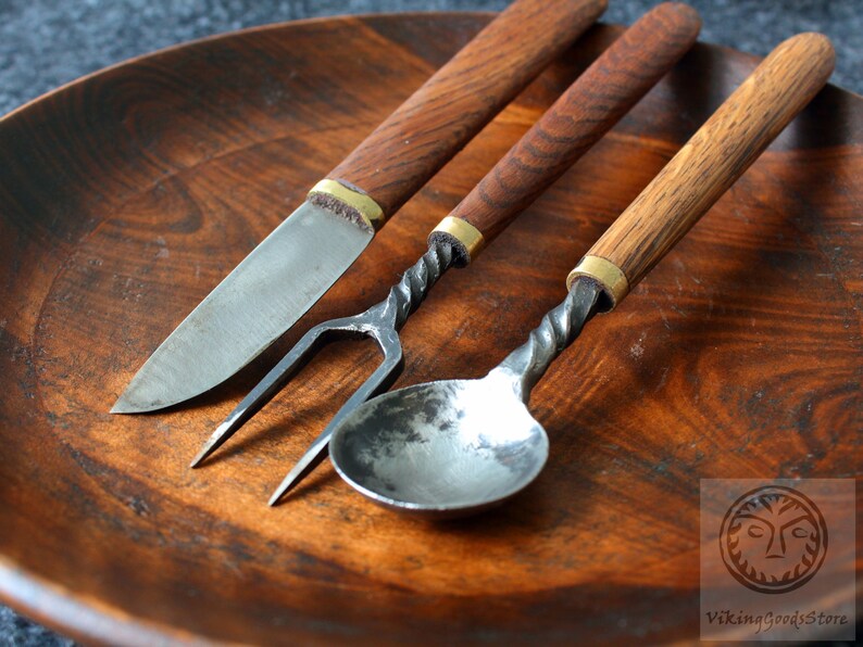 Dinner Set Viking Cutlery Medieval Cutlery Rustic Etsy