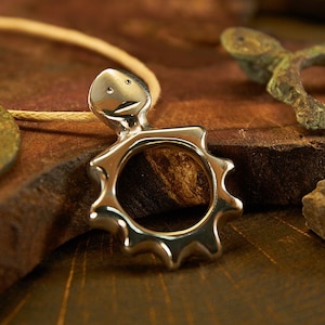 Medieval Solar Deity, Sun Pendant Amulet Talisman Solar Pendant Copy of Ancient Pendant, Medieval Ancient Ethnic jewelry God of Sun sun face