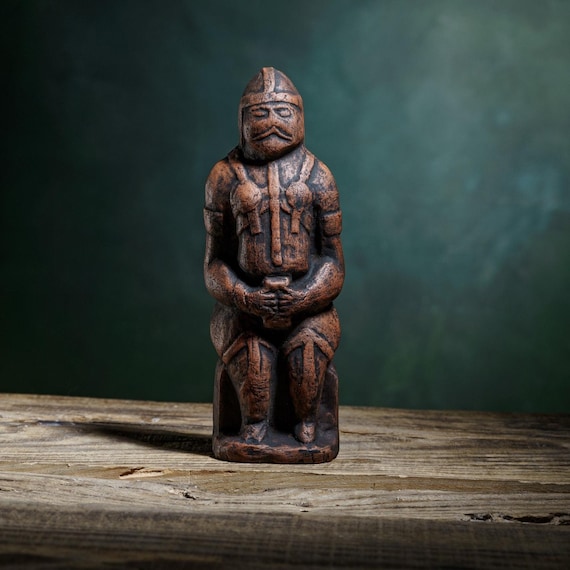 置物 Primitive Sculpture Cuman Warrior Idol Statue, Pagan Primitive Sculpture - Etsy