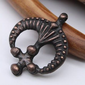 Medieval Amulet Lunula, Early Middle Ages, Medieval Bronze Jewelry, Viking, Slavic Jewelry, LARP, Tribal, Living history, Replica Pendant