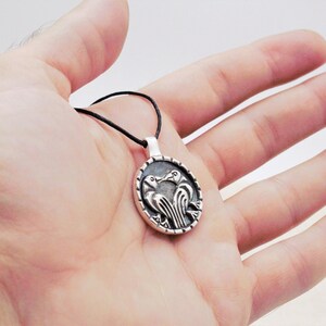 Odin Ravens Pendant, Huginn Muninn, Norse Viking Jewelry image 9