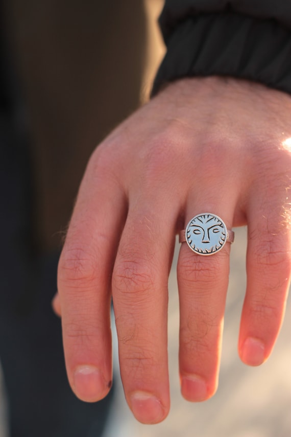 Sunny Image Ring, Sun Symbol, Sun God, Solar Symbol, Sun