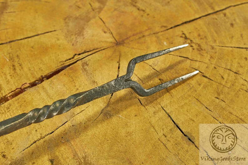 LARP Medieval Cutlery Rustic Kitchen Horse Head SCA Forged Viking Dining Appliances Horse Accessories Reenactment Replica,Spoon,Fork