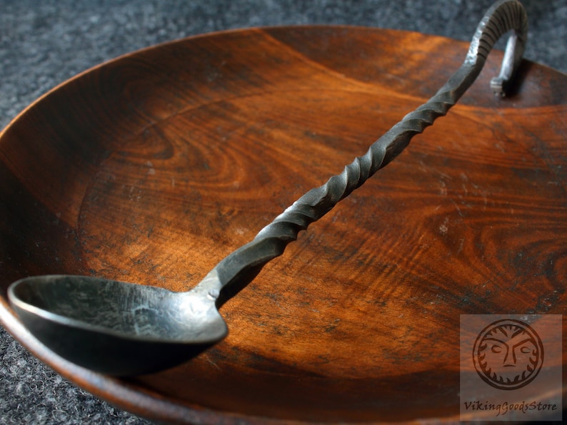 LARP Medieval Cutlery Rustic Kitchen Horse Head SCA Forged Viking Dining Appliances Horse Accessories Reenactment Replica,Spoon,Fork