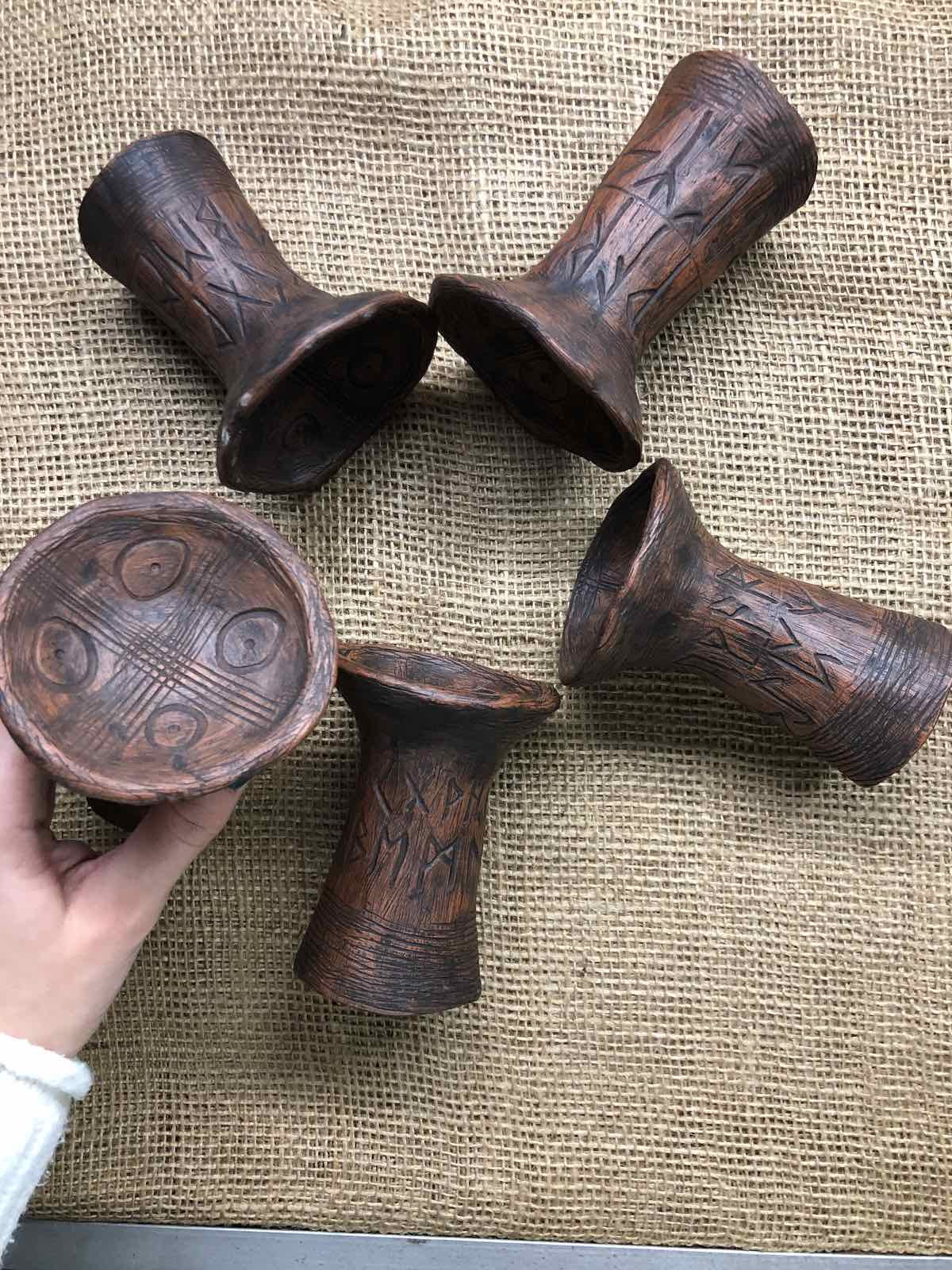 Medieval Oil Lamp Ancient Lamp Asatru Pottery Lamp Viking Etsy