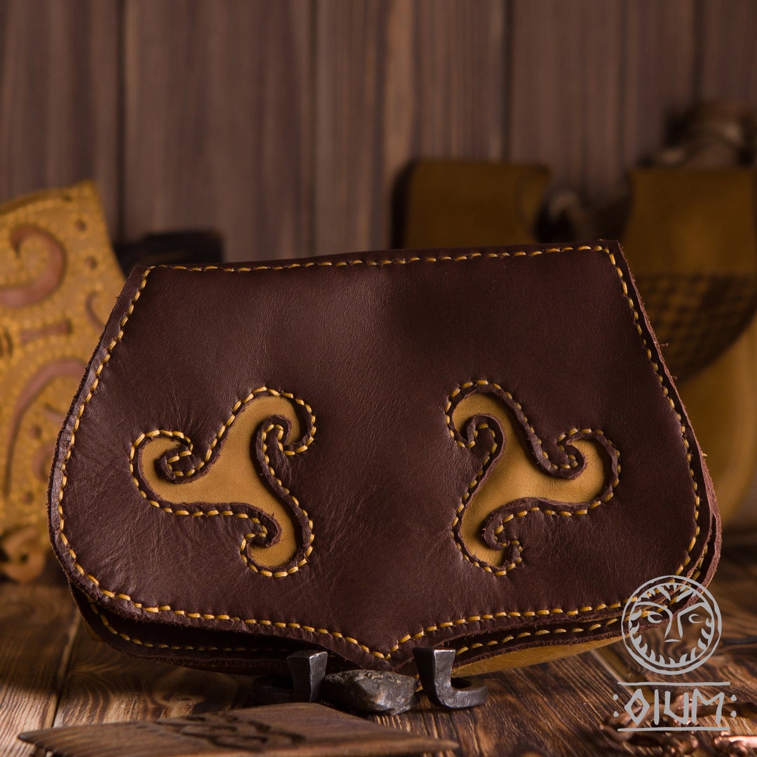 Belt Bag, Medieval Purse, Medieval Wallet, Leather Pouch, Rustic, Hand ...