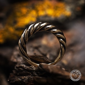 Viking Twisted Ring Replica, Nordic Jewelry
