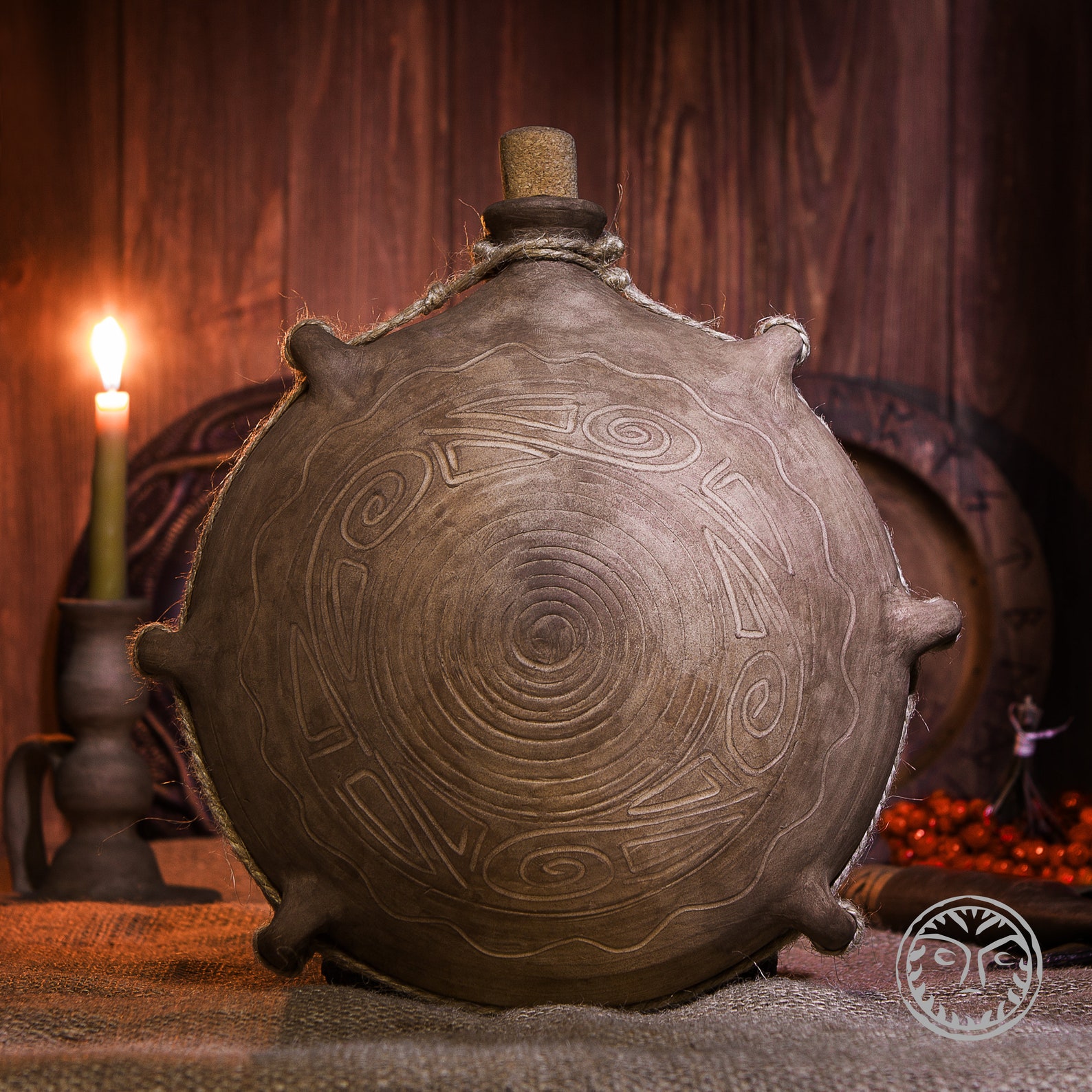 Flask Medieval Water Can Water Bottle Wine Bottle Clay Etsy