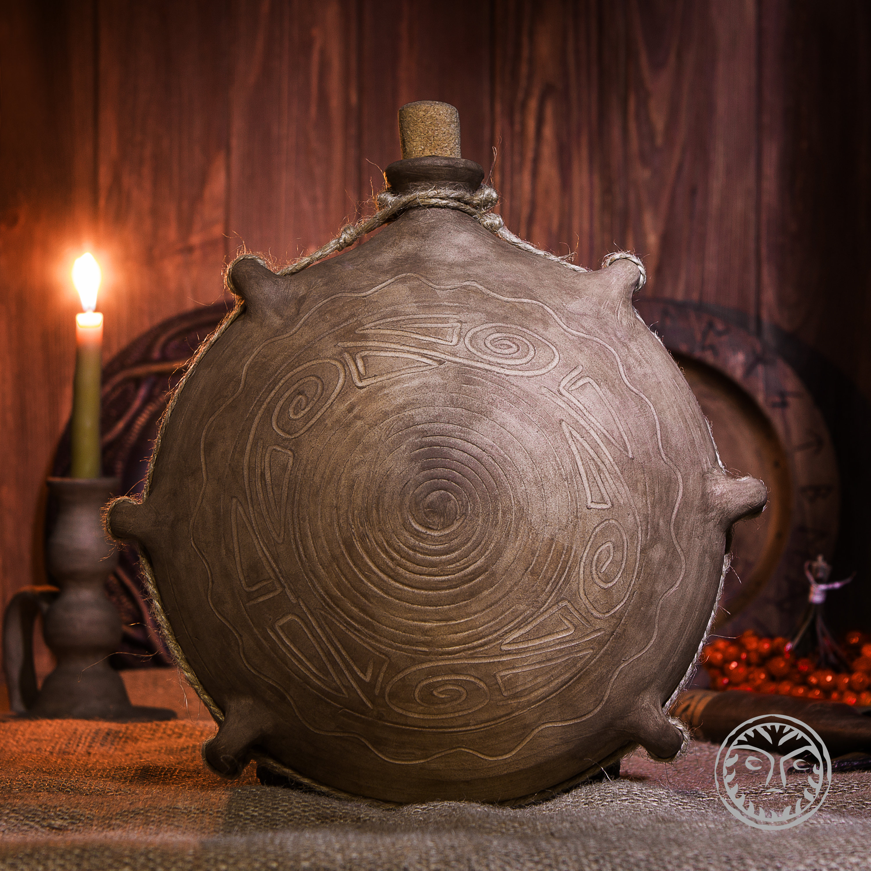 Flask Medieval Water Can Water Bottle Wine Bottle Clay Etsy