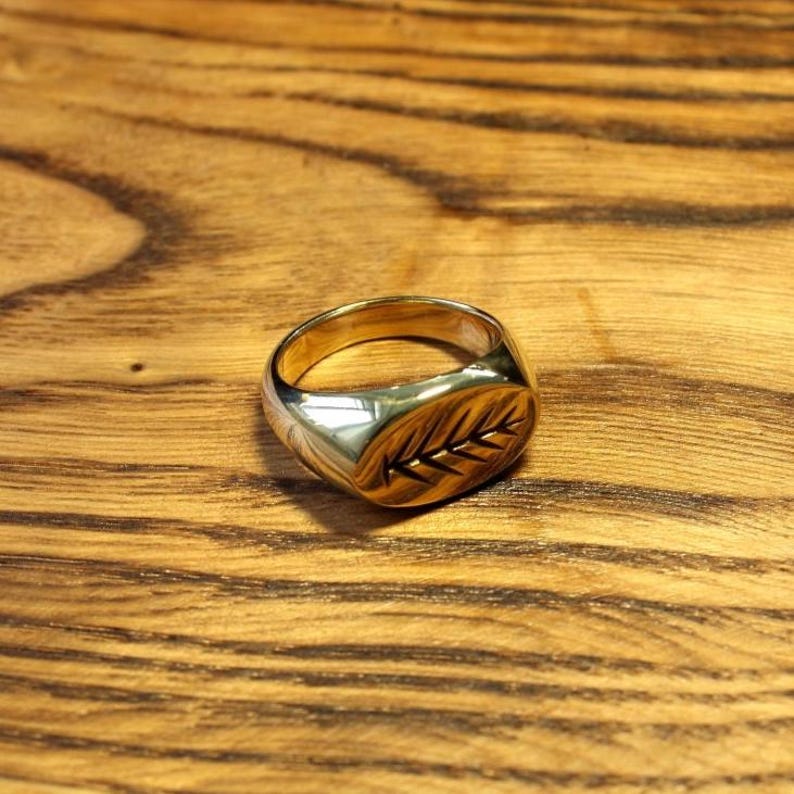 Replica Roman Ring, Palm Branch Jewelry, Ancient Artifact Ring image 6