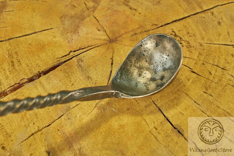 LARP Medieval Cutlery Rustic Kitchen Horse Head SCA Forged Viking Dining Appliances Horse Accessories Reenactment Replica,Spoon,Fork