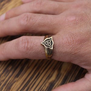 Triquetra Siegelring, Triquetra Knotenring, heidnischer Schmuck Bild 9
