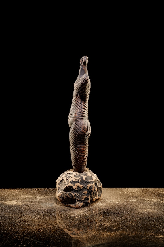 希少作品】石彫「全知の目」像 紀元前3000年 古代シリア・テル