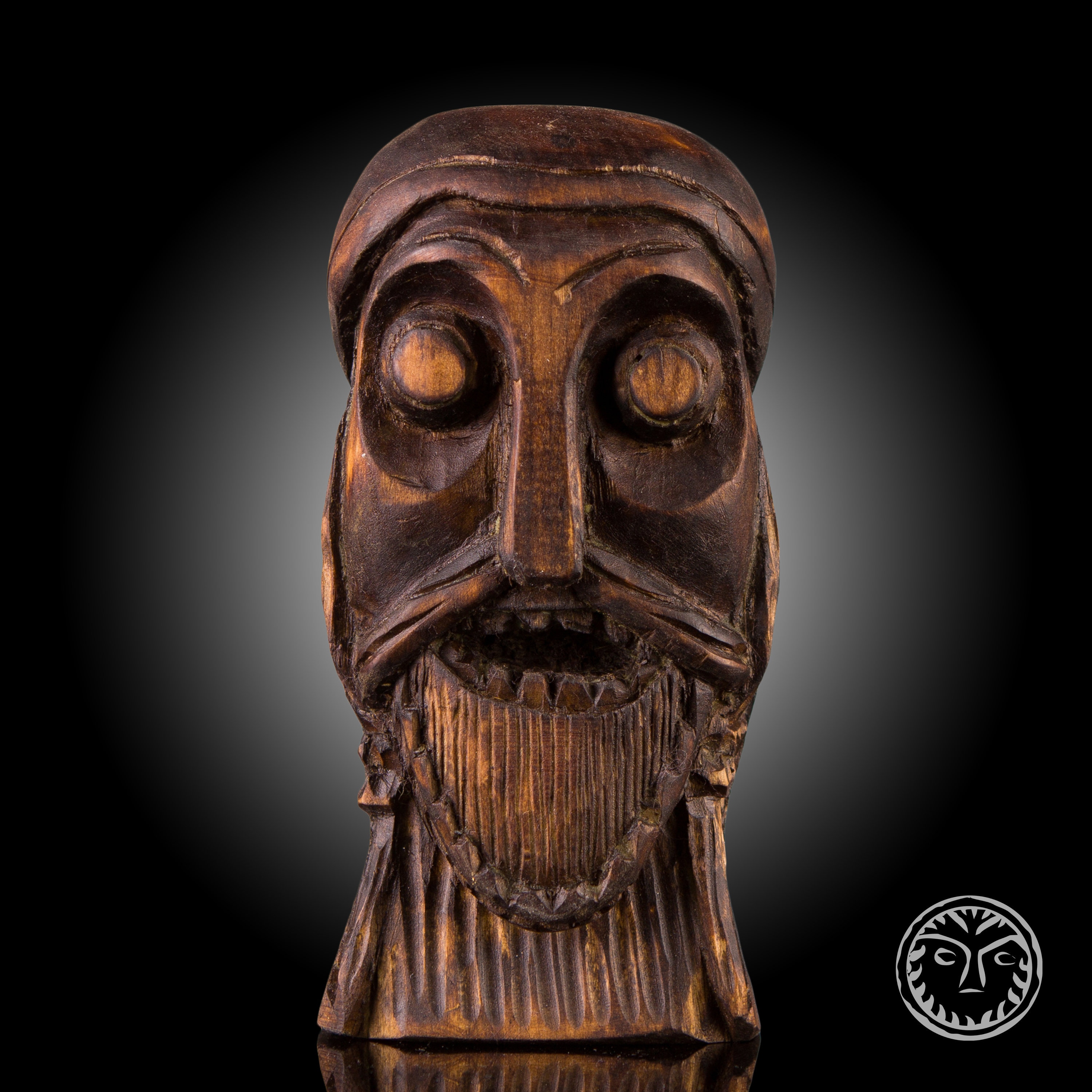 Wooden Head Viking Warrior Viking Statue Wooden Viking Etsy