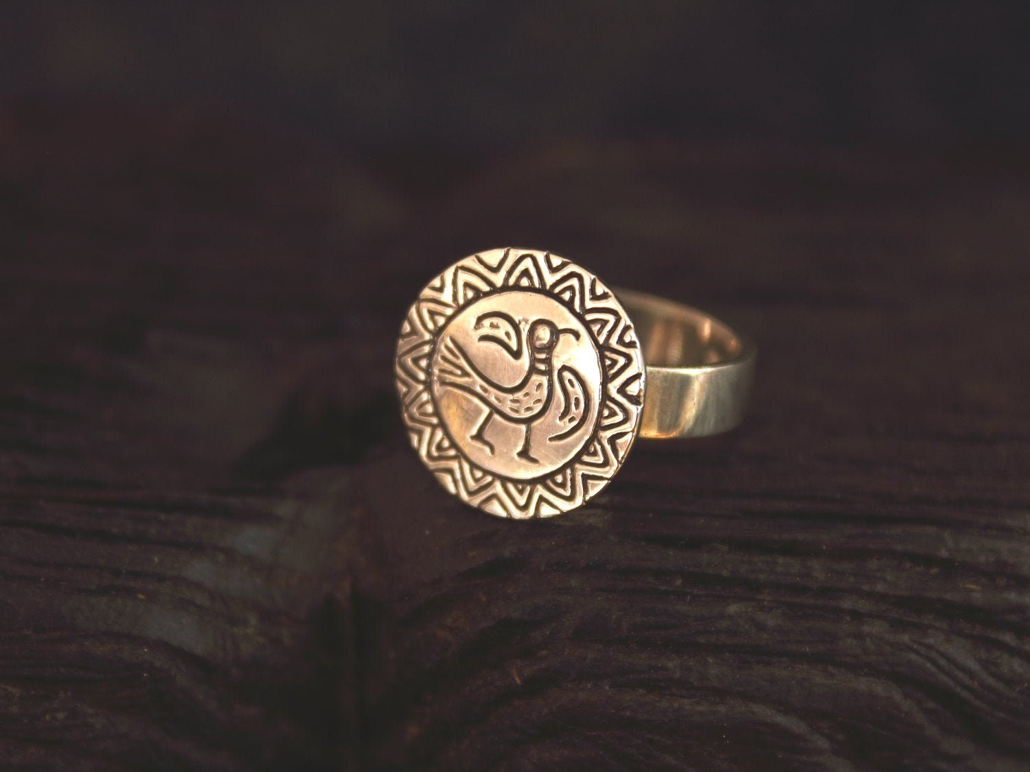 Replica Bird Ring Ancient Ring Seal Ring Ring Etsy