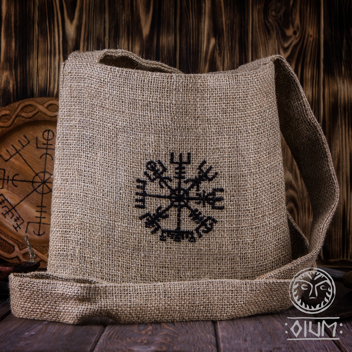Medieval Bag Viking Bag Viking Symbol LARP SCA Vegvisir Etsy