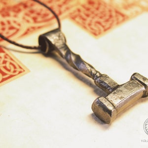 Forged Thor&#39;s Hammer Pendant, Mjollnir, Mjolnir, Thor Jewelry, Viking Jewelry, Viking Charm, Norse Jewelry, Protection Jewelry, Pagan, LARP
