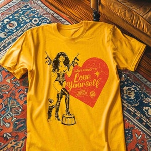 Retro Dominatrix Self Love Shirt, Vintage Graphic Top, Pinterest Aesthetic, 90s Tshirt, Y2K, Pinup Girl, Mod Girl, Vintage Graphic Tee