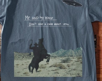 UFO Cowboy T-Shirt: Funny Galaxy Space Tee