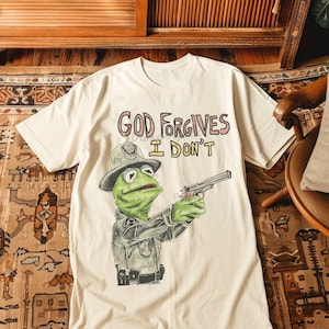 Funny Frog T-Shirt: Retro Cowboy Froggy Tee, Weird Art