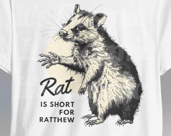Camiseta con meme de Ratthew: divertida camiseta con gráfico de rata