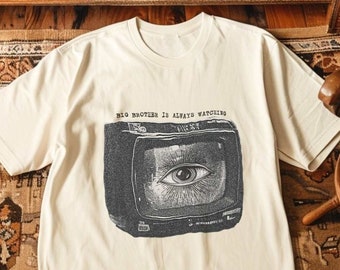 Retro Big Brother Shirt: 1984 Orwellian Pulp Art Tee