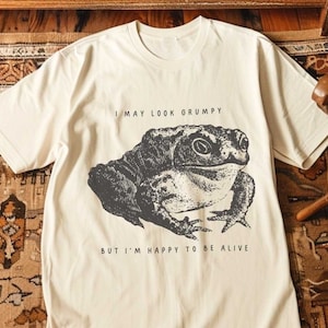 I May Look Grumpy Funny Frog Shirt, Meme Shirt, Vintage Frog Shirt, Funny Western Shirt, Meme Graphic Tees,90s Graphic Shirt, Silly Sayings