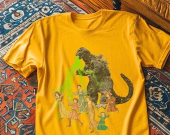 T-shirt rétro Kaiju : t-shirt monstre géant japonais