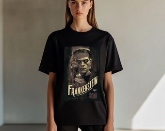 Vintage Frankenstein Movie T-Shirt: Classic Horror Film Tee