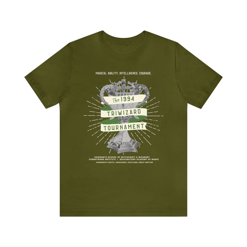 Triwizard Tournament Shirt, Hogwarts Sweatshirts, Wizard Shirt, Wizarding World Shirt, Hogwarts House Shirt, Magic World Shirt, HP Fan Gift Olive