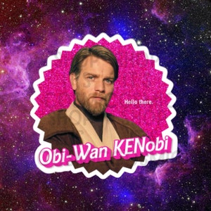 Obiwan Kiss-Cut Sticker, Star War, Kenobi Sticker, Funny Star War