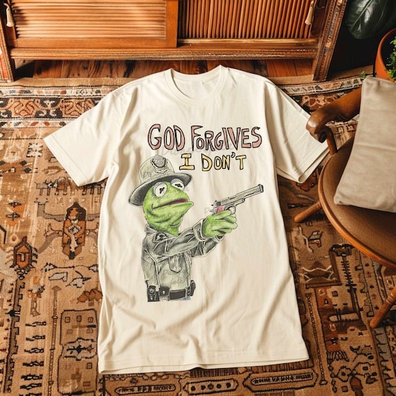 Funny Frog T-Shirt: Retro Cowboy Froggy Tee, Weird Art