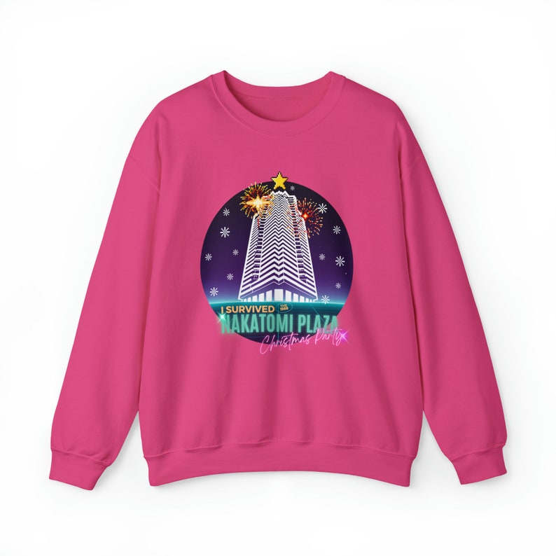 Die Hard 1988 Xmas Crewneck Sweater, Nakatomi Plaza Sweater, Funny Christmas Sweater, Bruce Willis Christmas, Die Hard 80s Sweatshirt Heliconia