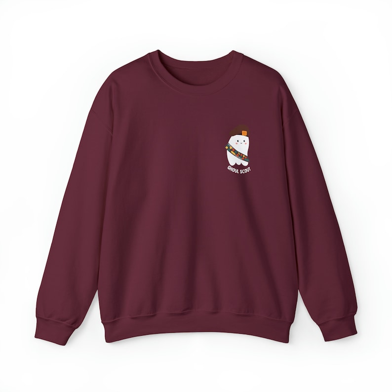 Ghoul Scout Halloween Sweatshirt: Spooky Girl Scout Gift Maroon