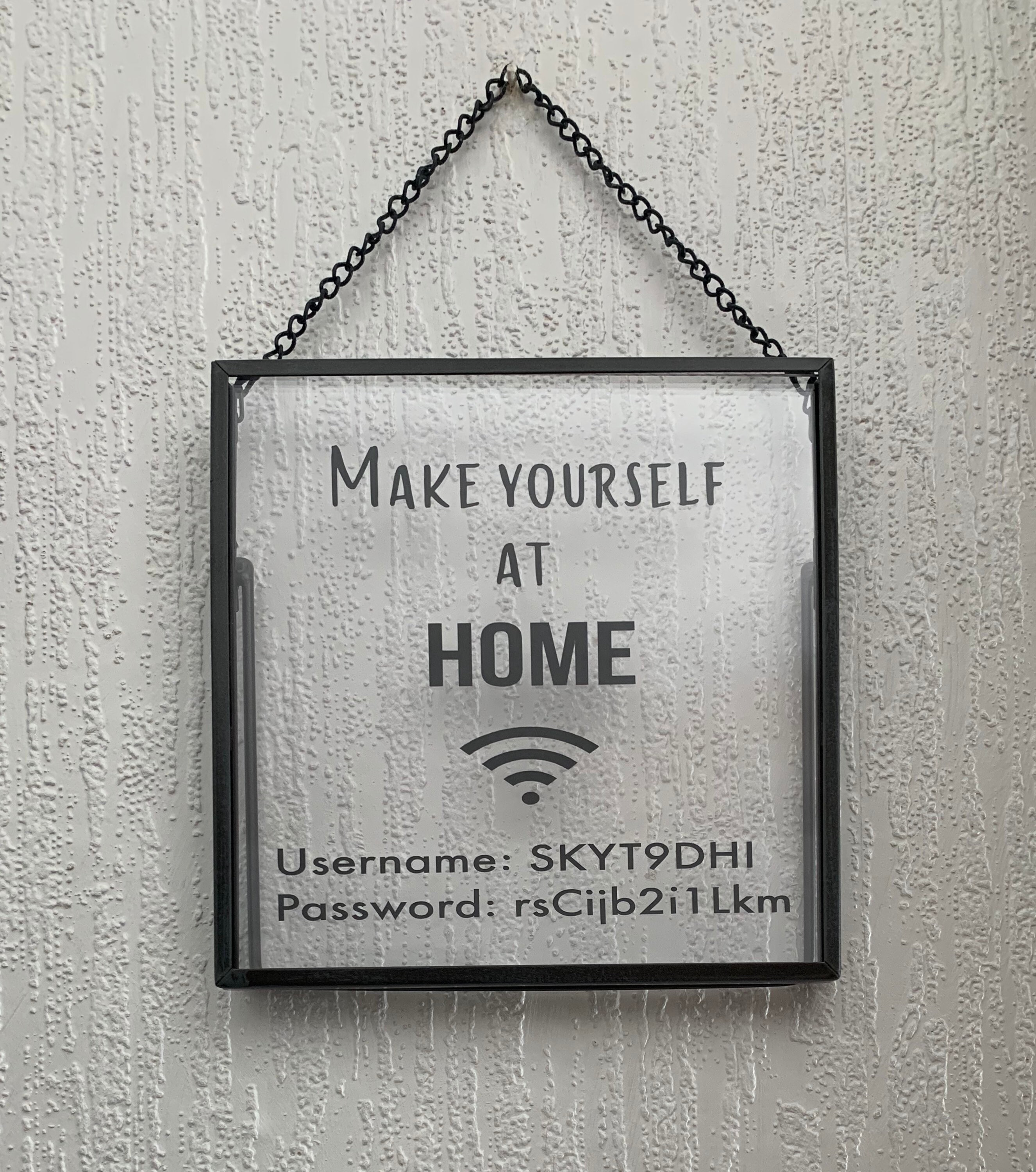 WiFi guest password and username frame Etsy