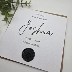 Personalised Prom Card for Son, Our Amazing Son, Prom Card for Grandson, Card for Son, Nephew, Prom 2025 Leavers Ball Card, Prom Night Card