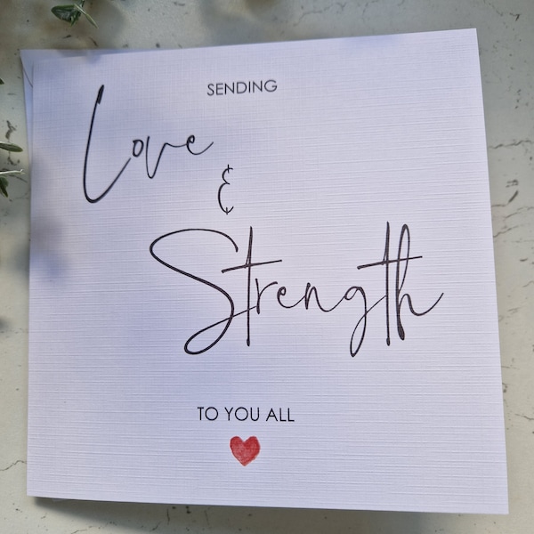 Love & Strength Sympathy Card | Condolence | Sorry for your Loss | Bereavement Card | Sorry Card | Thinking of you card | One Day at a time