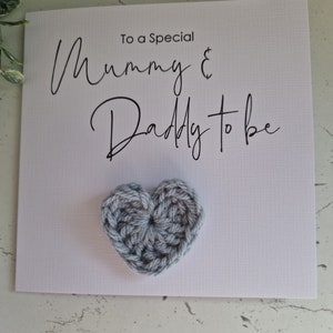 New Mum Dad to be Card for New Mummy & Daddy Mummy to be Card New Baby Card Baby Shower Handmade Knitted Jumper Congratulations image 9