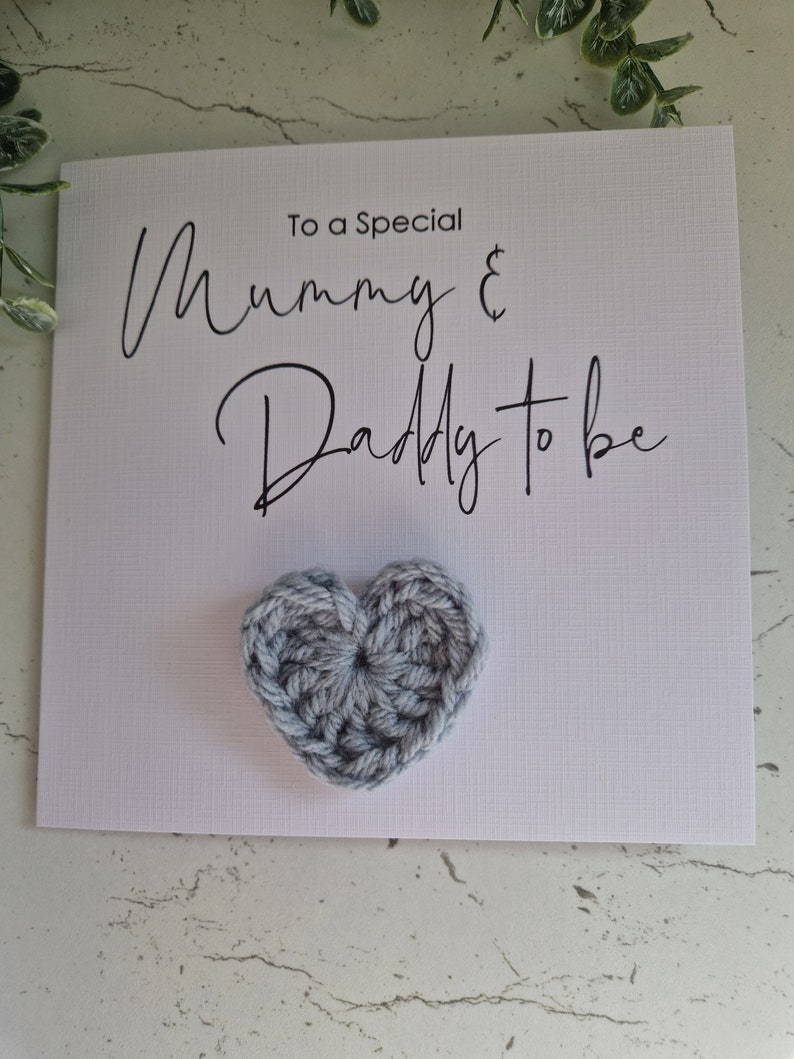 New Mum Dad to be Card for New Mummy & Daddy Mummy to be Card New Baby Card Baby Shower Handmade Knitted Jumper Congratulations image 9