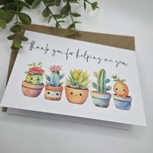 Cute Teacher Thank You Card for Teacher, Cute Teacher Thank You Card, Star Thank You Card, End of Term Card, Thank You Card for Him Her