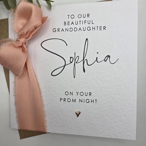 Personalised Prom Card, My Beautiful Granddaughter, Prom Card for Granddaughter, Card for Daughter, Niece, Prom 2025 Leavers Ball Card