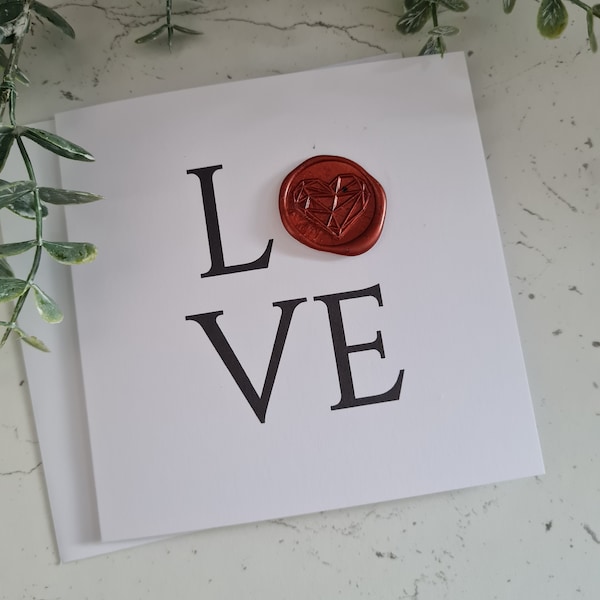 Anniversary Card | Husband | Wife | Partner | Engagement Card | Valentines Card | Wedding Card | Romance Card | Love | Handmade | Wax Sea