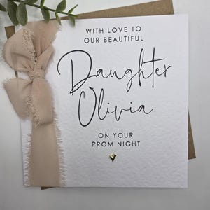 Personalised Prom Card, My Beautiful Daughter, Prom Card for Granddaughter, Card for Daughter, Niece, Prom 2025 Leavers Ball Card