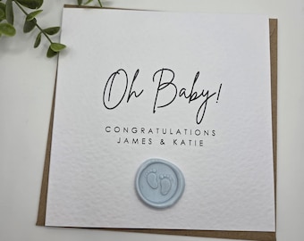 Personalised New Mum and Dad to be Card for New Mummy & Daddy, Mummy to be Card for Baby Shower Gift, Card for New Baby, Baby Shower Card,