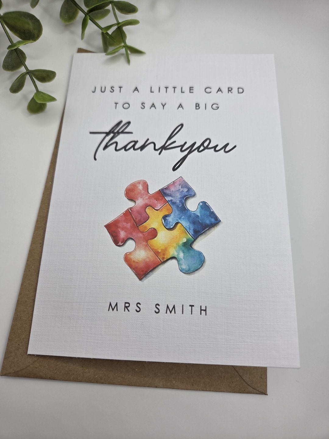 Personalised SEN Teacher Thank You Card, Card for SEN Teacher, Teacher ...
