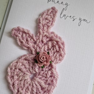 New Born Baby Card, Some Bunny Loves you, New Baby Card, Cute Bunny Card, Crochet Bunny, Unique Card, Knitted Bunny, NewBorn Keepsake